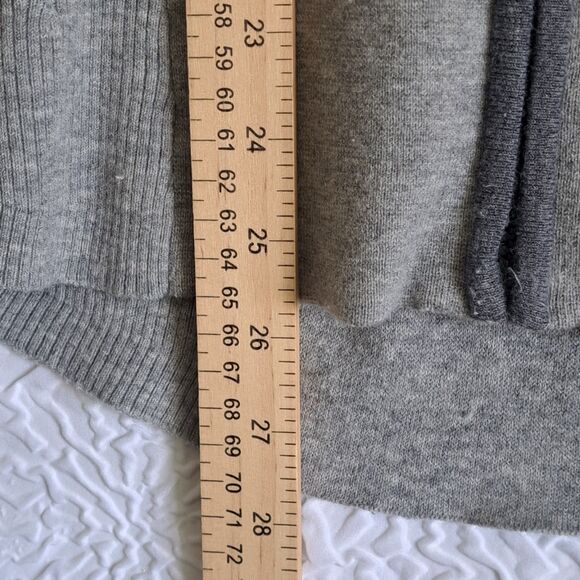 Title Nine Merino Wool Blend Full Zip Sweater Gray Women’s Medium Outdoor Jacket - Picture 5 of 13